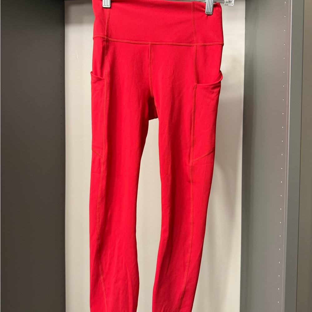 Fabletics Bold Red High-Waisted Leggings